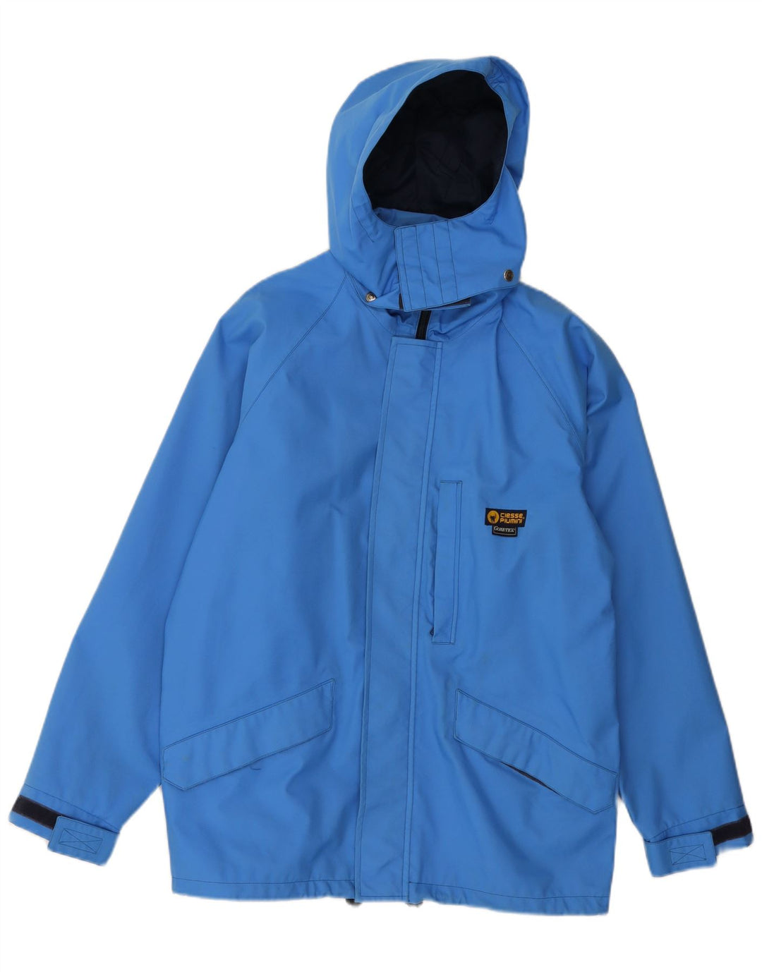 Jaqueta corta-vento masculina Ciesse Piumini Gore-Tex com capuz IT 48/50 azul médio