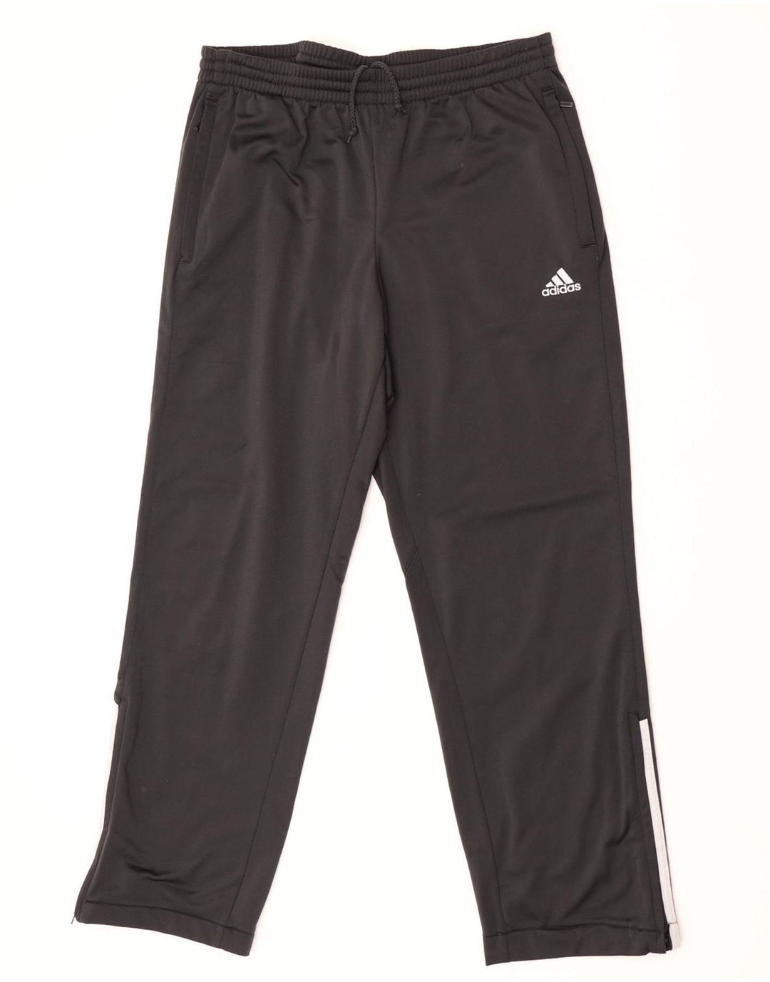 Calça de treino masculina Adidas UK 44/46 grande poliéster preto