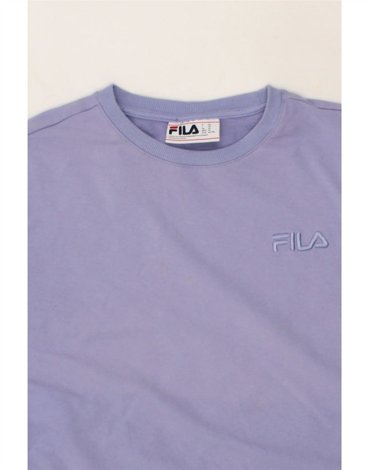 FILA Womens Sweatshirt Jumper UK 18 XL Purple Cotton Vintage Fila and Second-Hand Fila from Messina Hembry 