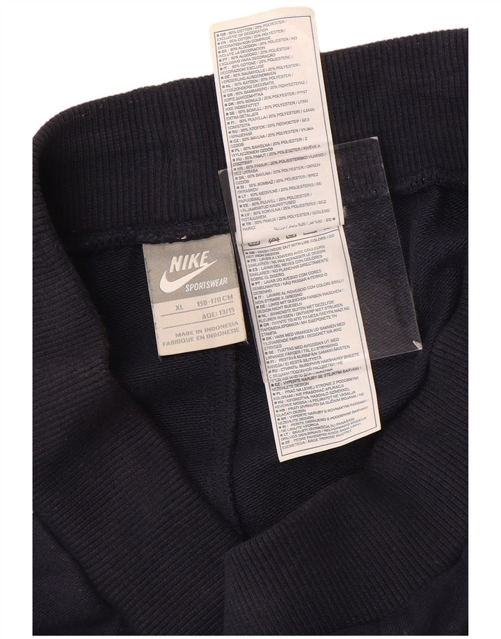 Calças de treino para meninos NIKE 13-14 anos XL azul marinho colorblock algodão