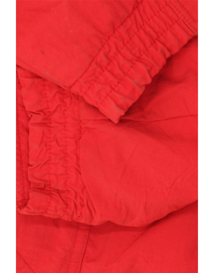Jaqueta acolchoada masculina Eddie Bauer UK 42 XL algodão vermelho