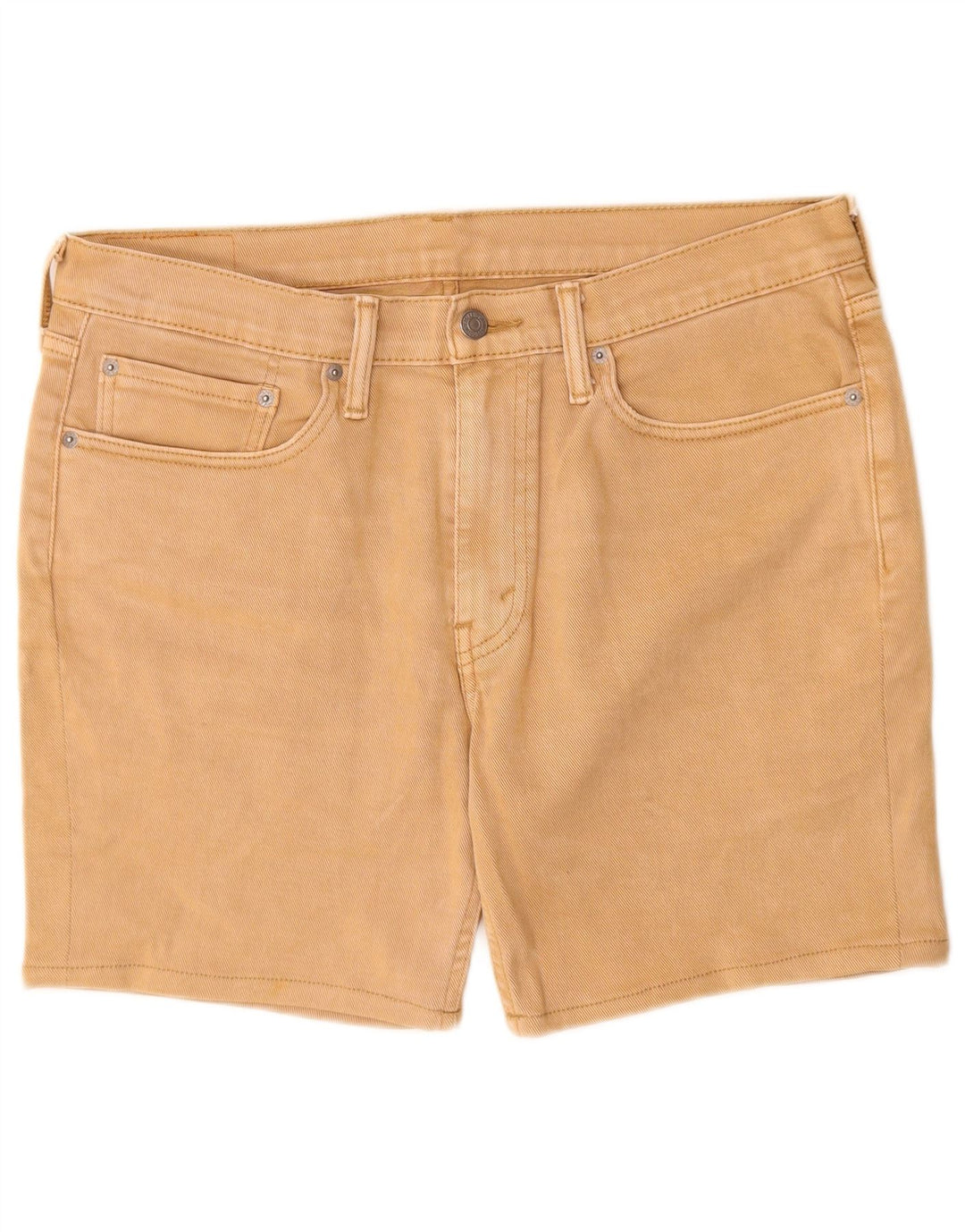 Shorts jeans masculino 514 Levi's W34 grande algodão bege