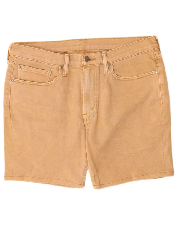 Shorts jeans masculino 514 Levi's W34 grande algodão bege