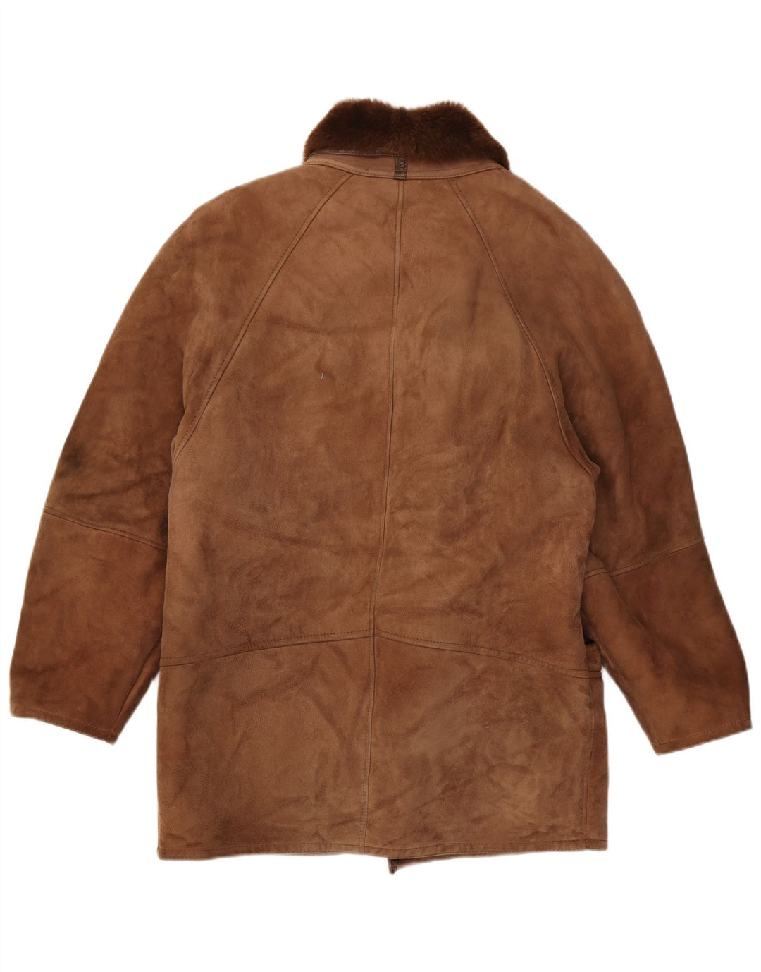 Jaqueta masculina vintage de shearling IT 48 Shearling marrom médio