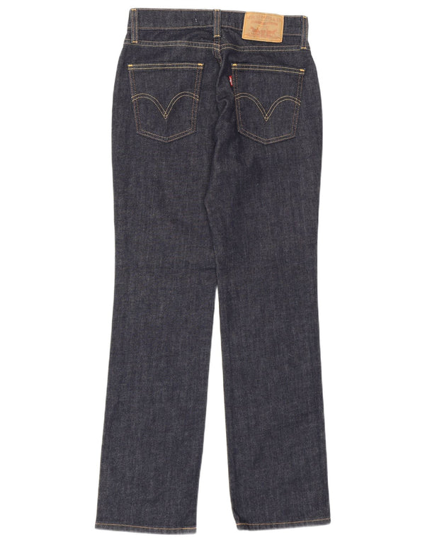 Calça jeans feminina Levi's 528 Straight W27 L30 azul marinho algodão