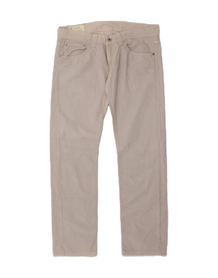 DONDUP Womens Straight Corduroy Trousers W29 L29 Off White Cotton Vintage Dondup and Second-Hand Dondup from Messina Hembry 