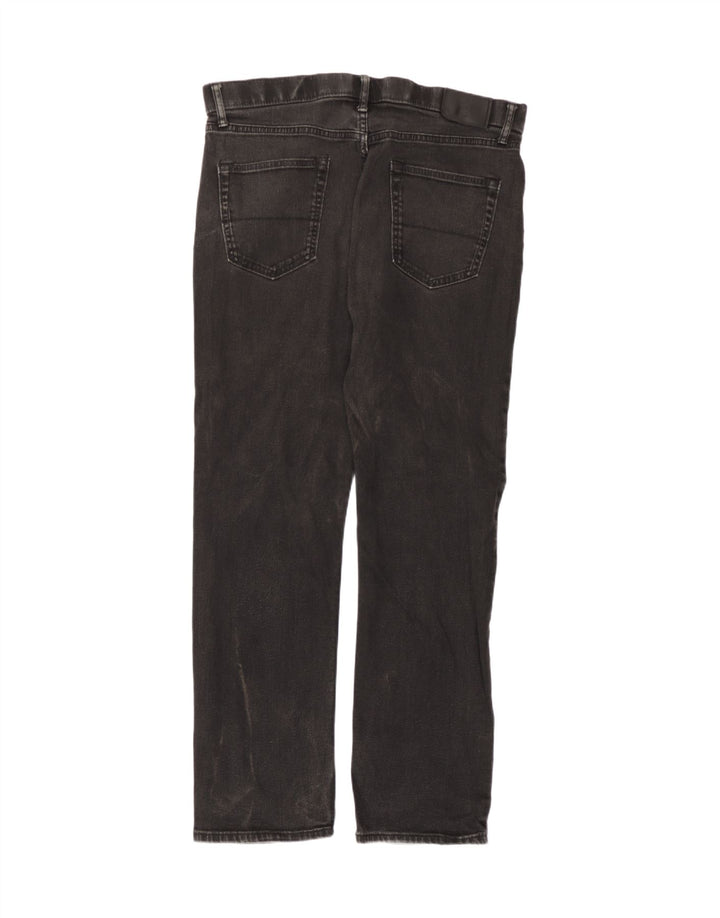 Calça jeans reta regular feminina Marks & Spencer W36 L31 algodão cinza