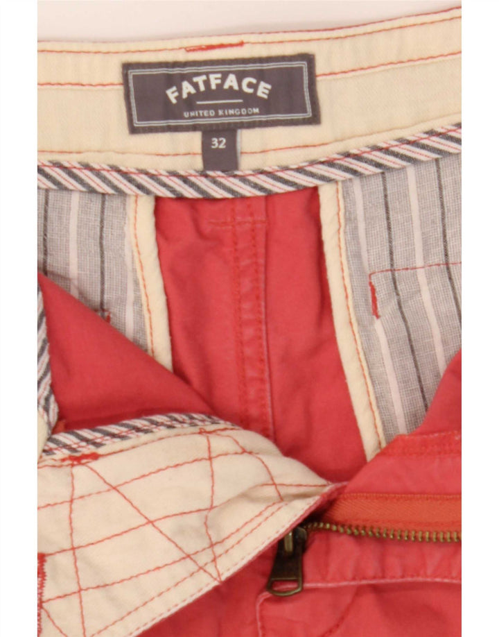 Shorts Chino Masculino Fat Face W32 Algodão Vermelho Médio