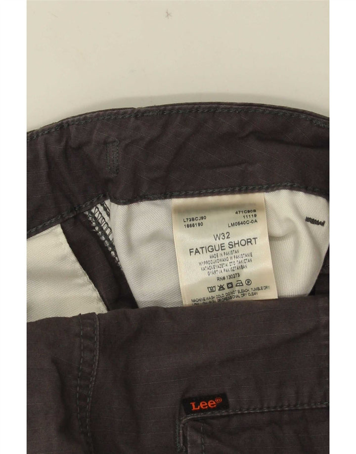 Lee Mens Cargo Shorts W32 Algodão Cinza Médio