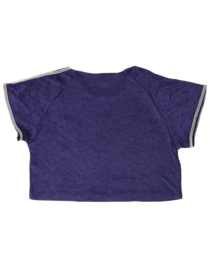 Blu Nauta Crop Top Feminino IT 46 Grande Algodão Azul