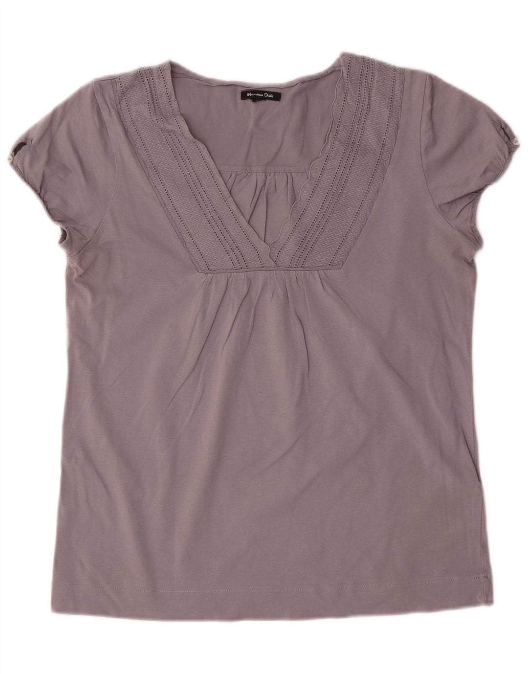 Blusa feminina MASSIMO DUTTI UK 14 grande algodão cinza