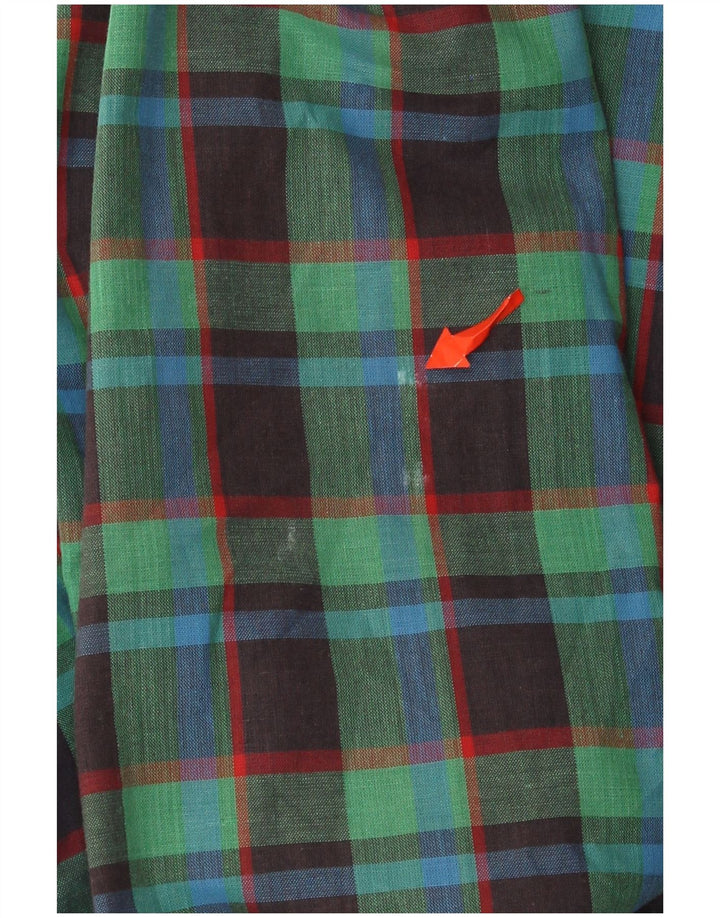 Jaqueta bomber feminina VINTAGE IT 50 XL algodão xadrez verde