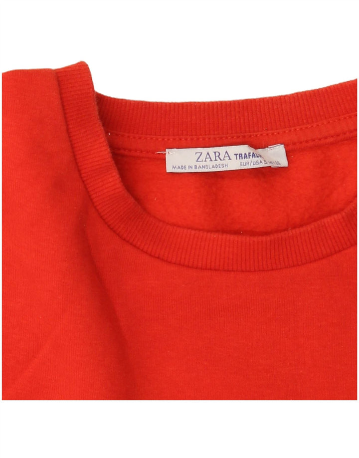 ZARA moletom feminino jumper UK 10 pequeno vermelho