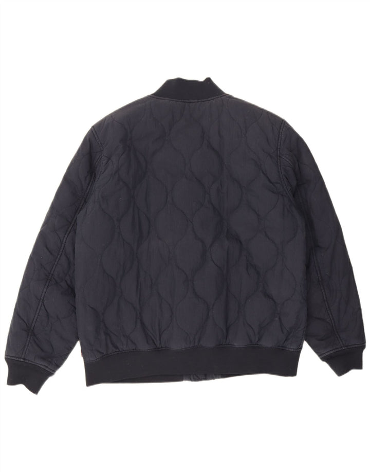 Jaqueta bomber acolchoada masculina Levi's UK 42 XL azul marinho algodão