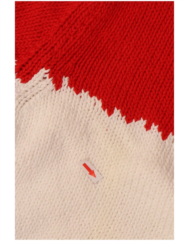 Suéter feminino com gola redonda BENETTON Reino Unido 14 médio multicolorido