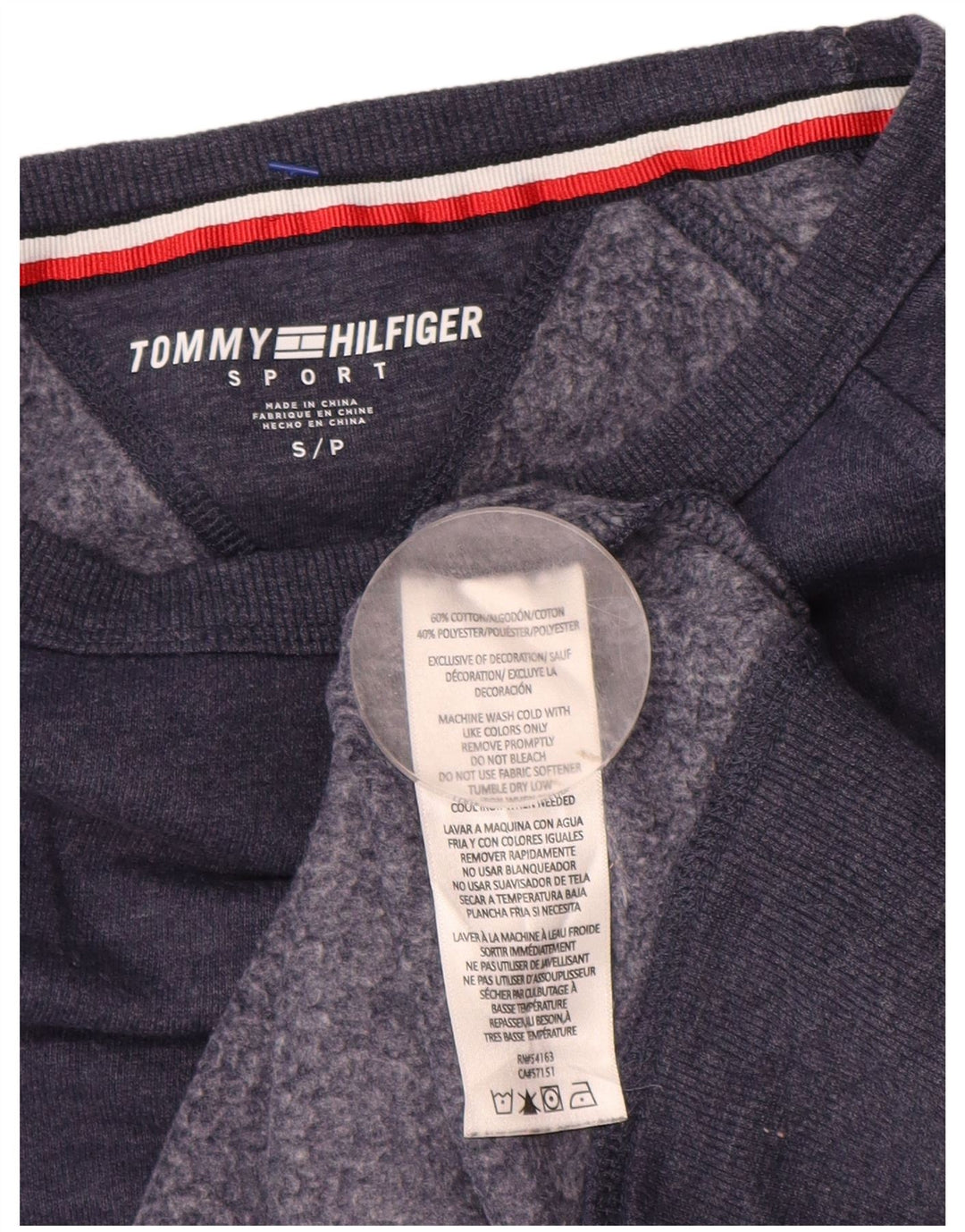 TOMMY HILFIGER Suéter oversized feminino Reino Unido 10 pequeno azul marinho