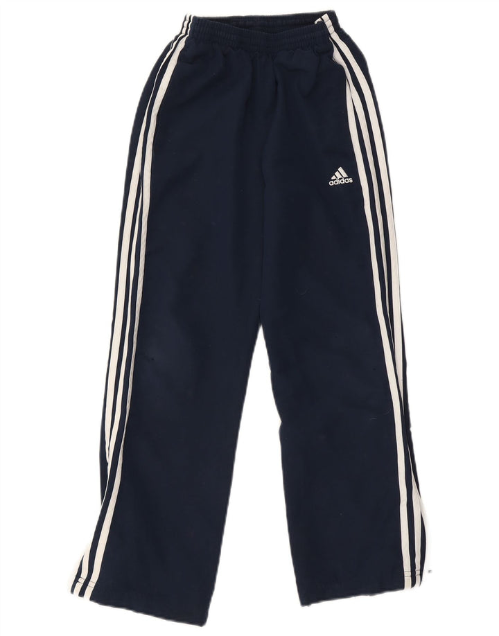 Calças de treino Adidas meninos 9-10 anos azul marinho poliéster