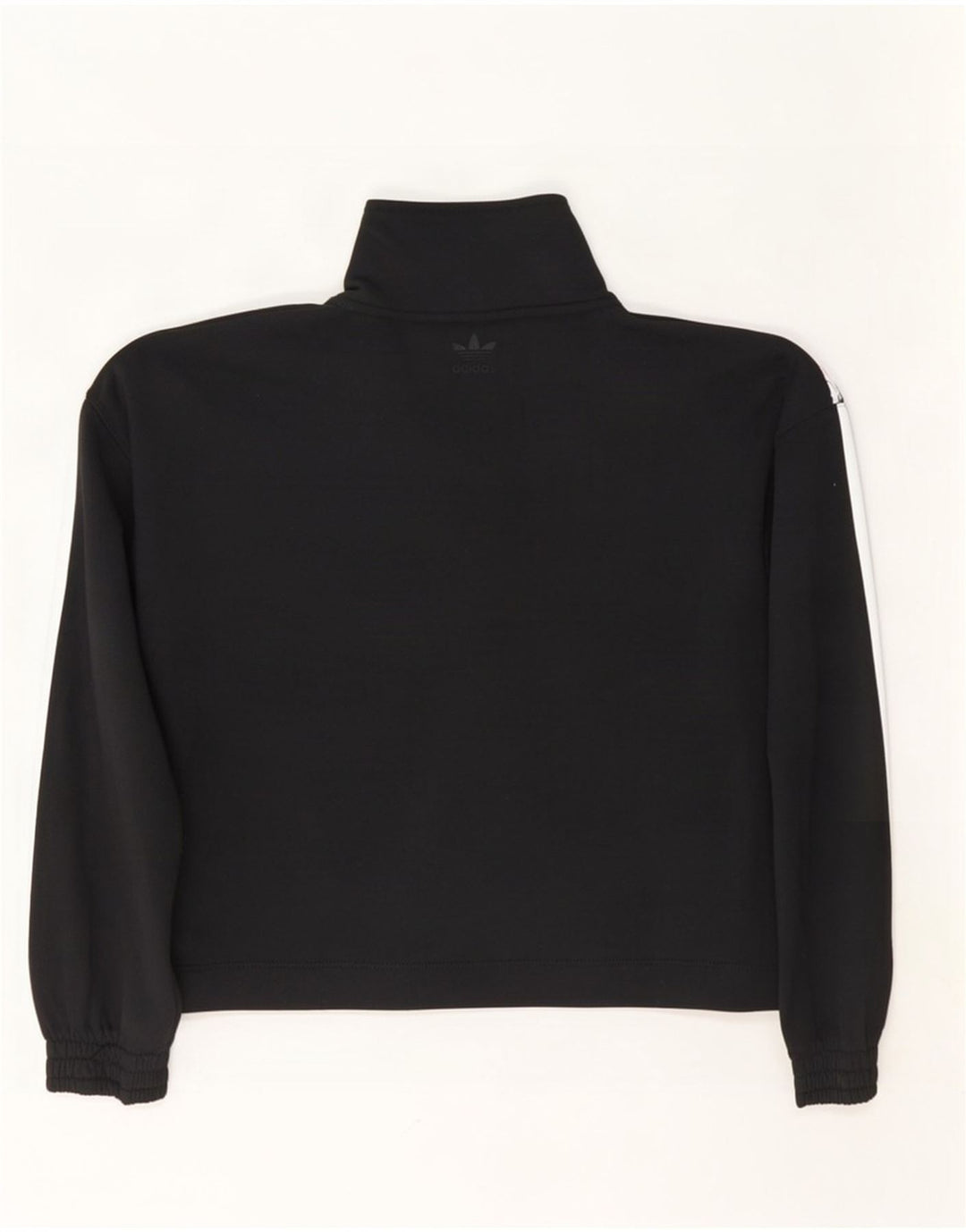 Adidas feminino oversized colheita botão pescoço moletom jumper reino unido 8 pequeno preto