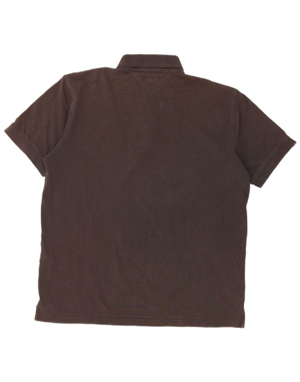Camisa polo masculina Tommy Hilfiger Regular Fit XL algodão preto