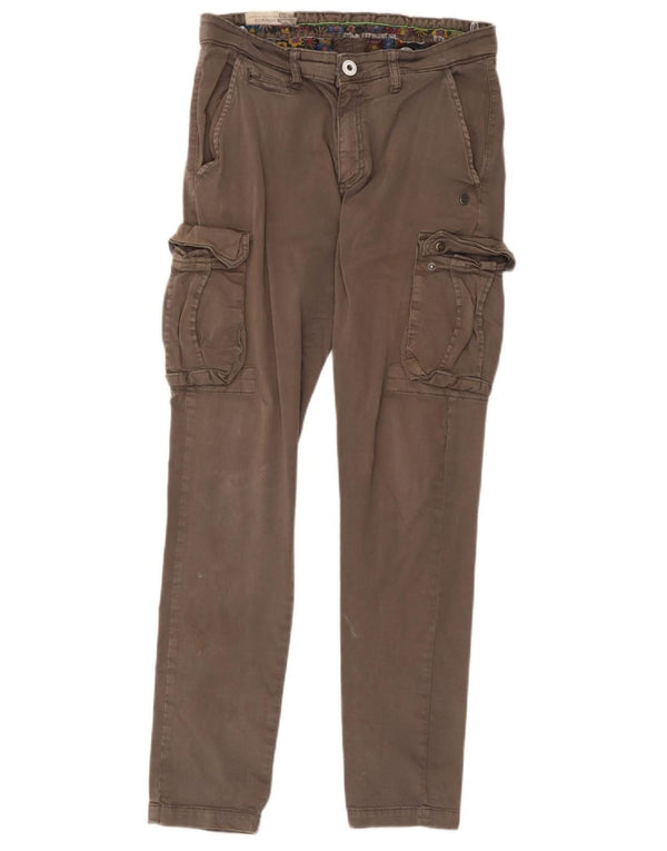 Calça cargo masculina cônica Scorpion Bay W30 L29 algodão marrom