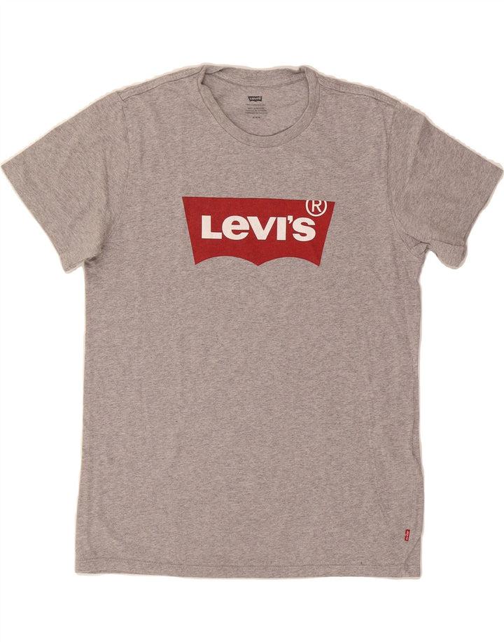 LEVI'S Mens Graphic T-Shirt Top Medium Grey Cotton Vintage Levi's and Second-Hand Levi's from Messina Hembry 