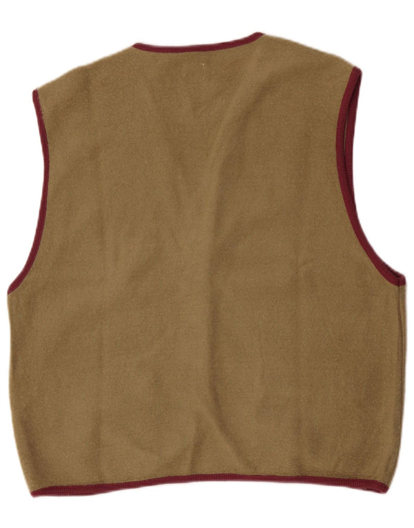 Colete masculino Belfe médio cáqui lã colorblock