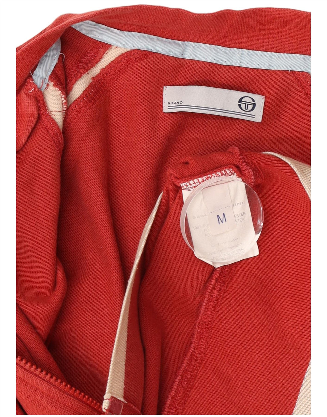 Sergio Tacchini Mens Treino Top Jaqueta Poliéster Vermelho Médio