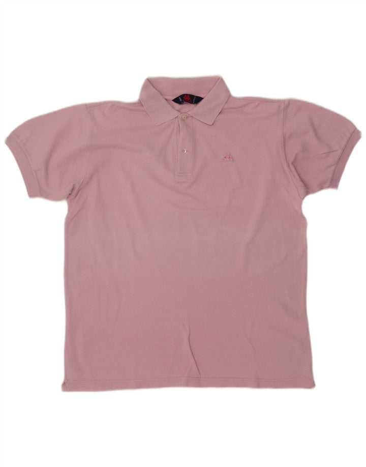 Camisa polo masculina KAPPA médio algodão rosa