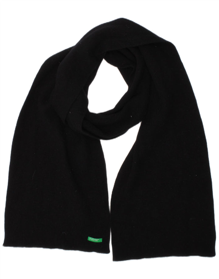 Lenço retangular feminino Under Colors of Benetton tamanho único preto clássico