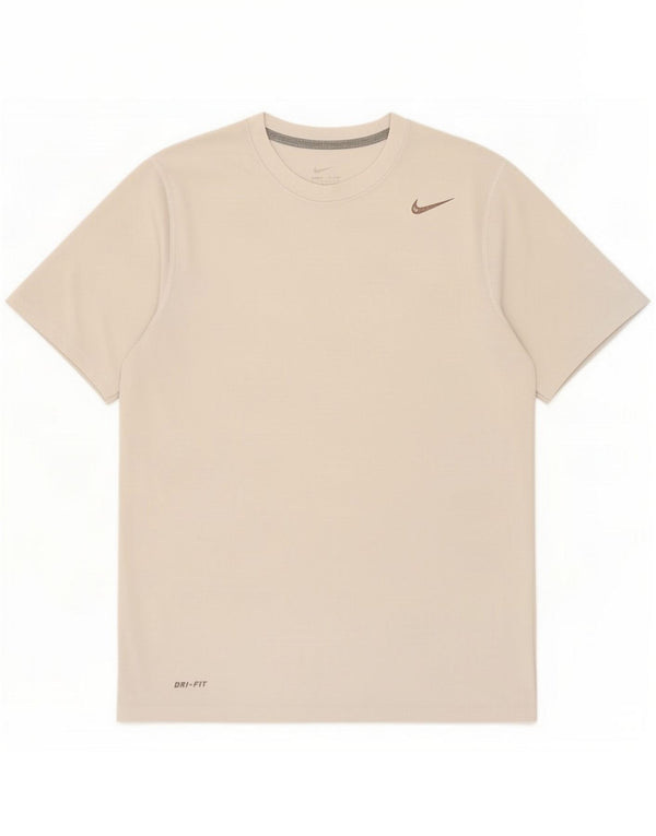 Camiseta masculina Nike Dri Fit Top poliéster cinza médio