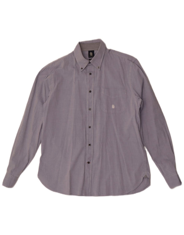 Camisa masculina de ajuste regular Marina Yachting tamanho 42 algodão azul grande