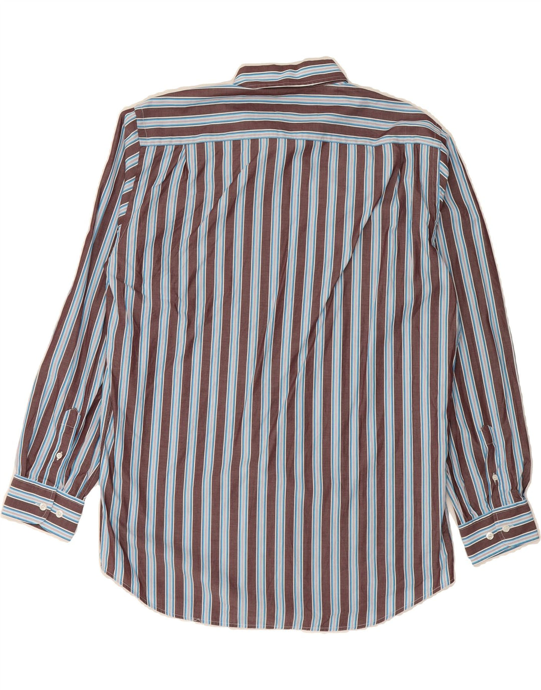 IVY OXFORD Mens Shirt 2XL Brown Striped Cotton Vintage Ivy Oxford and Second-Hand Ivy Oxford from Messina Hembry 