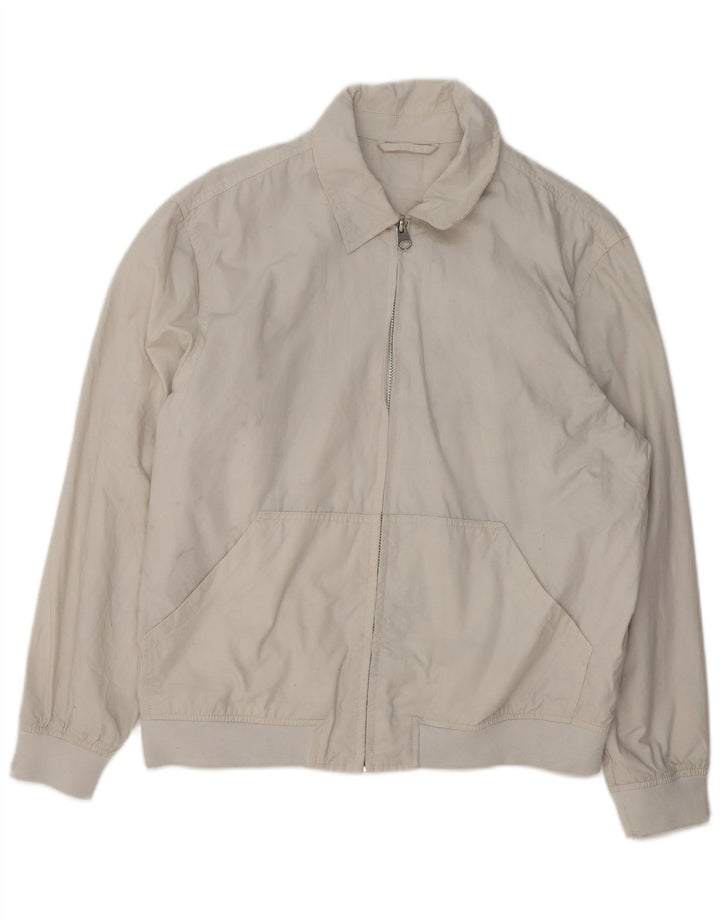Jaqueta bomber masculina Zara UK 40 grande nylon branco