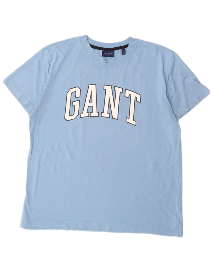 Camiseta masculina gráfica Gant grande azul
