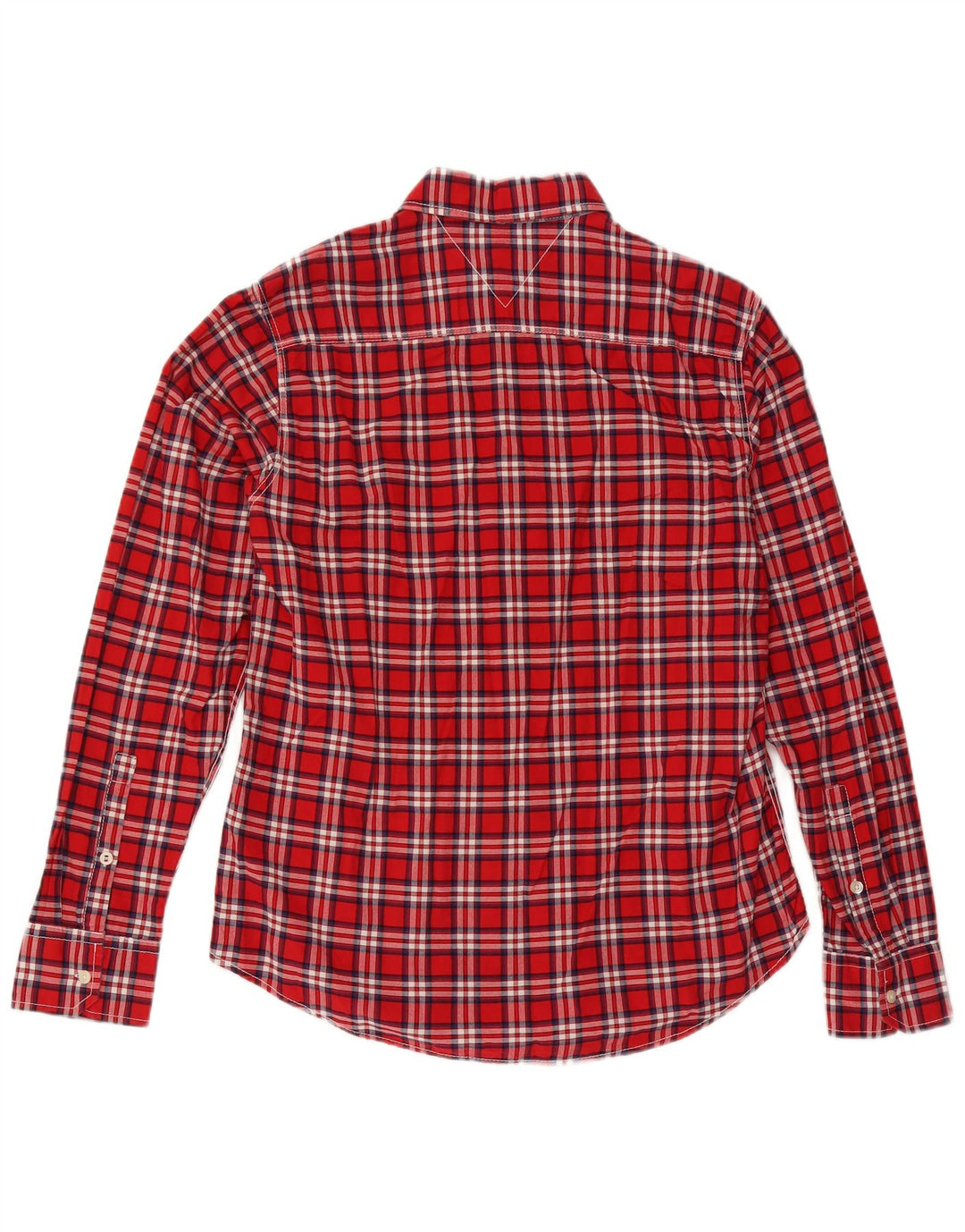 Camisa masculina Tommy Hilfiger XL vermelha xadrez algodão