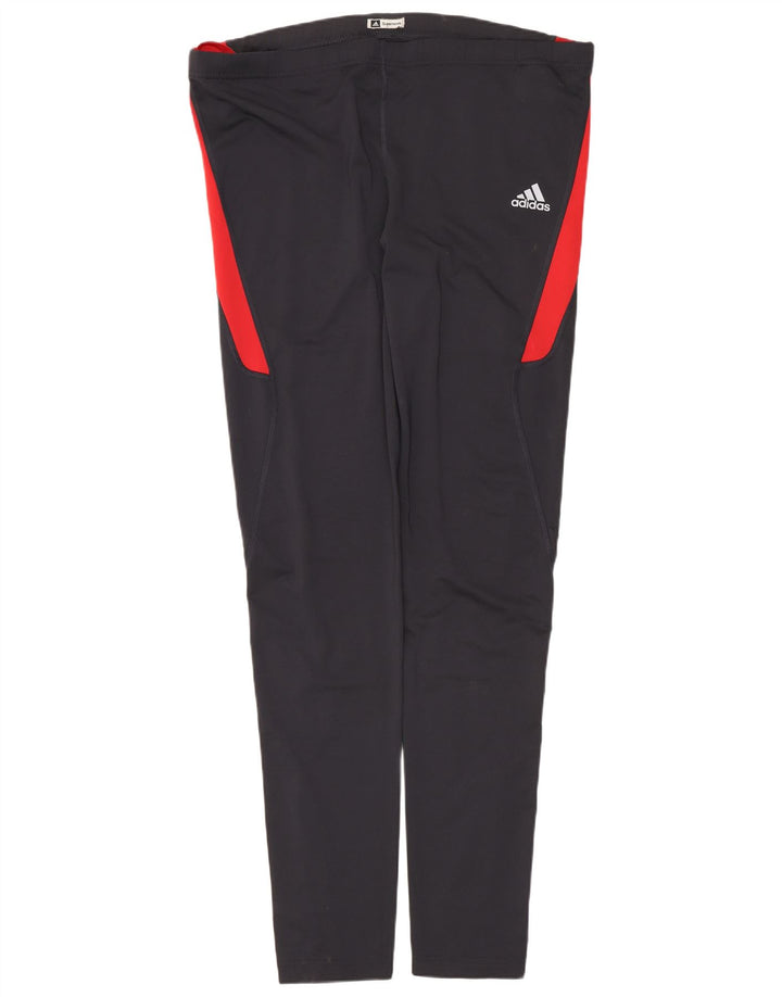 Calça de treino feminina Adidas UK 16 grande cinza colorblock