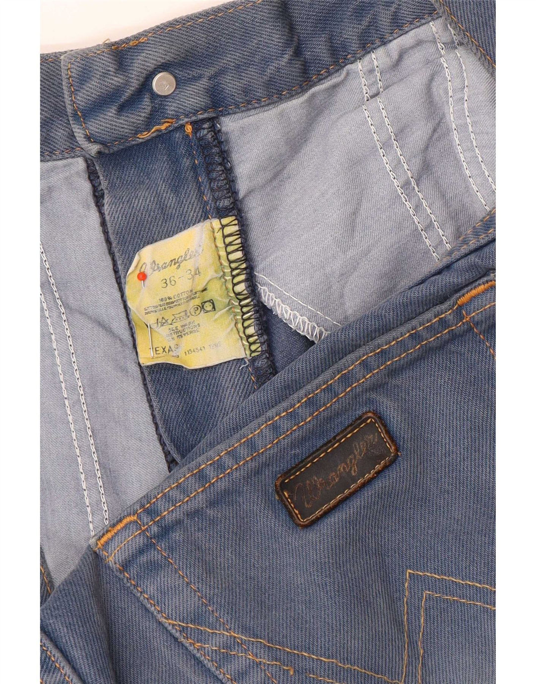 Wrangler Masculino Texas Straight Jeans W36 L31 Azul Algodão