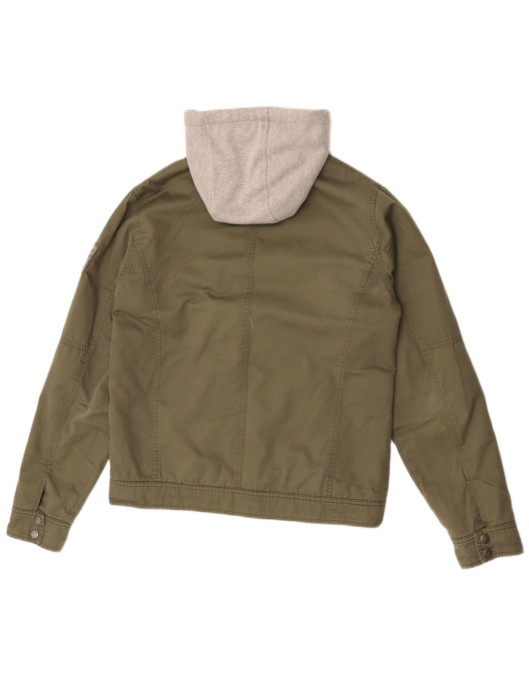 Jaqueta utilitária masculina com capuz Guess UK 38 Medium Khaki Colourblock