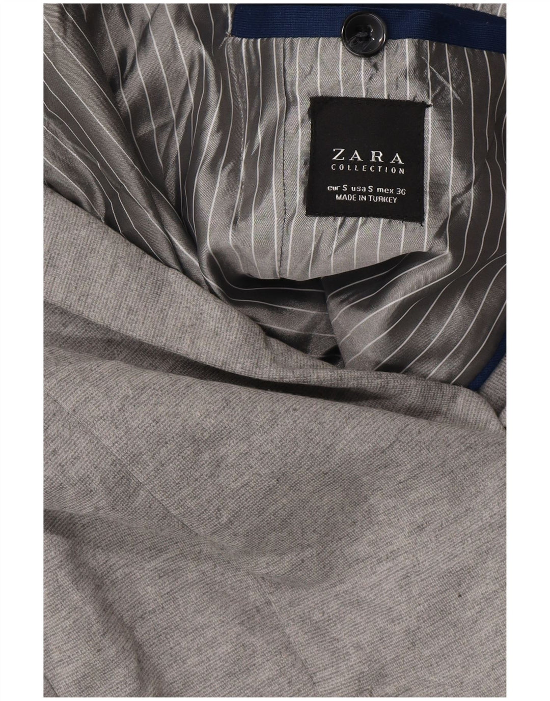 Jaqueta blazer masculina Zara com 1 botão Reino Unido 36 pequena cinza