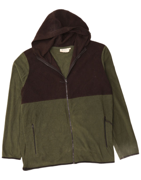 Jaqueta masculina de lã com capuz Mountain Warehouse UK 44 2XL cáqui Colourblock