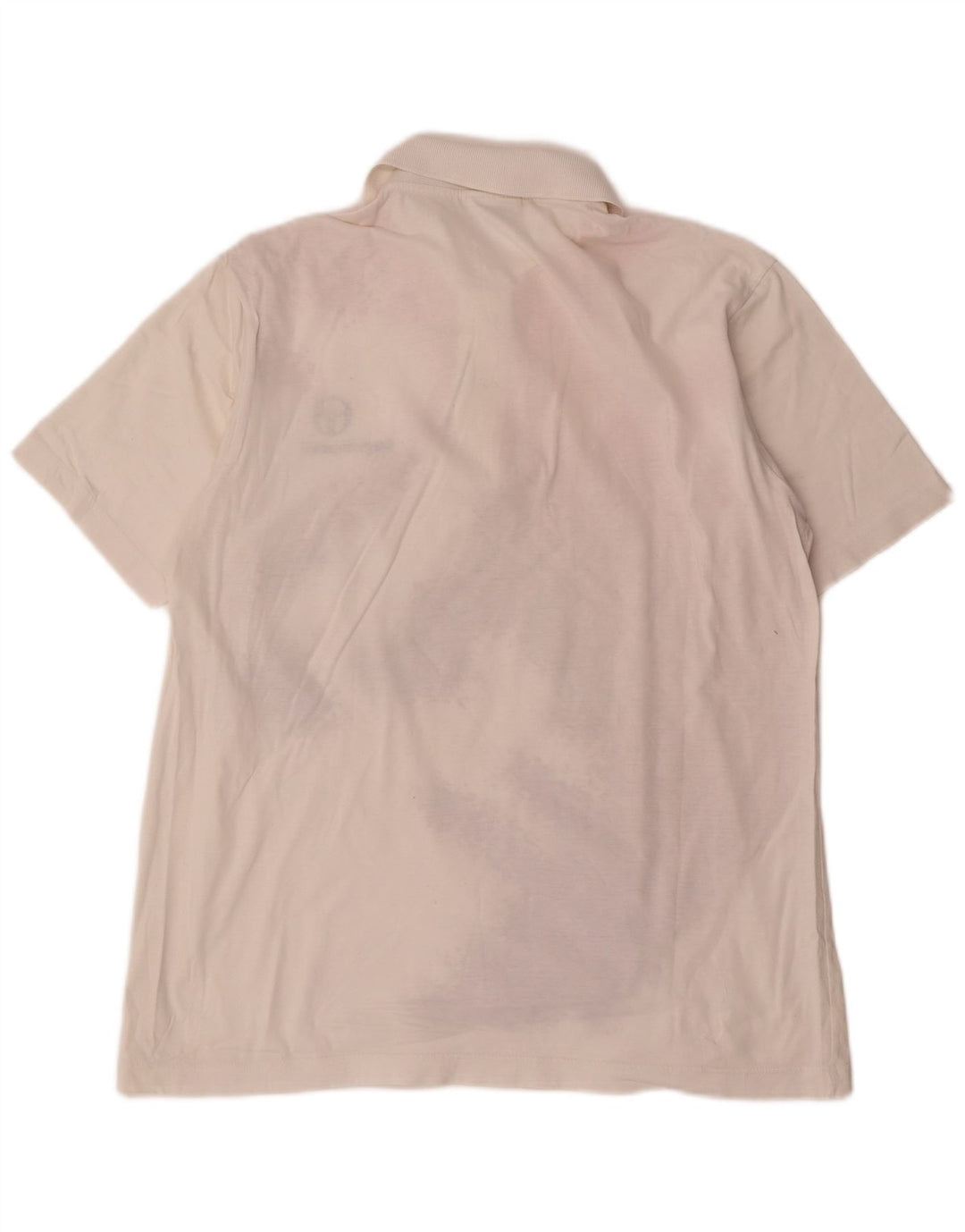 Camisa polo masculina com padrão abstrato Sergio Tacchini, algodão branco médio