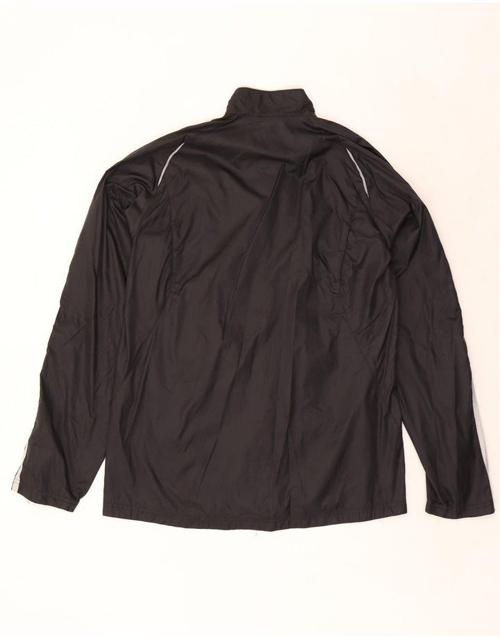 Jaqueta de chuva masculina Adidas UK 38 poliéster preto médio