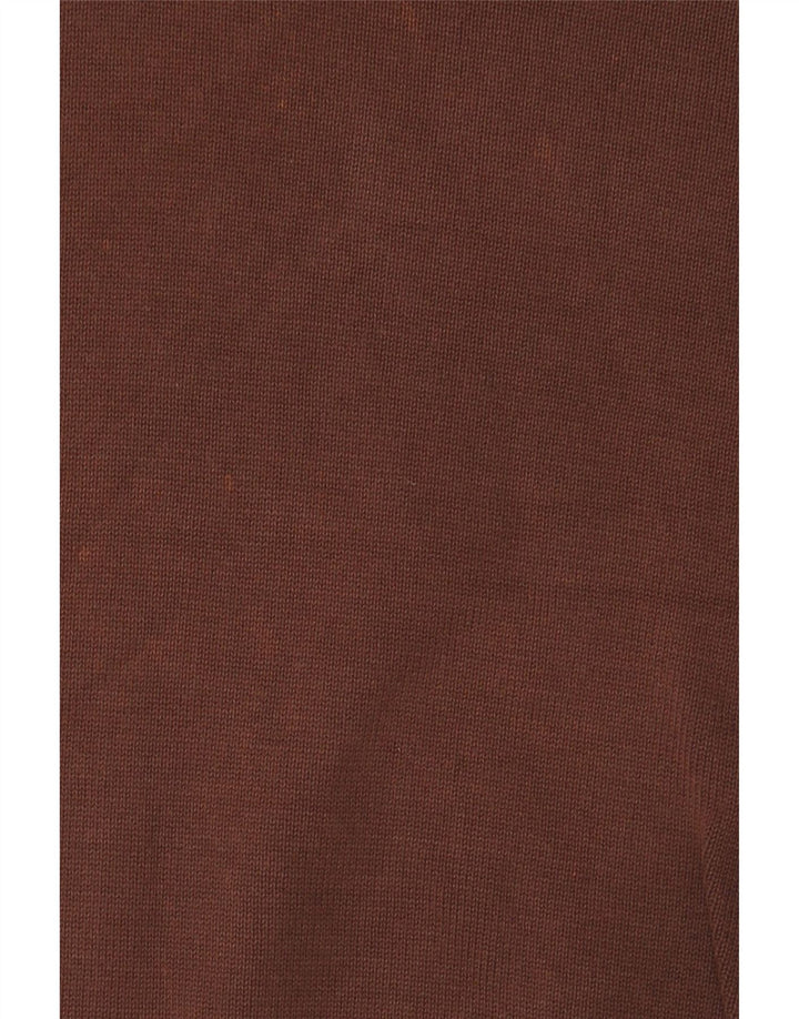 Zara Suéter masculino com decote em V XL algodão marrom