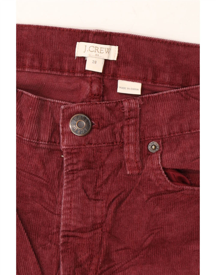 J. CREW Womens Slim Corduroy Trousers W28 L28 Burgundy Cotton Vintage J. Crew and Second-Hand J. Crew from Messina Hembry 