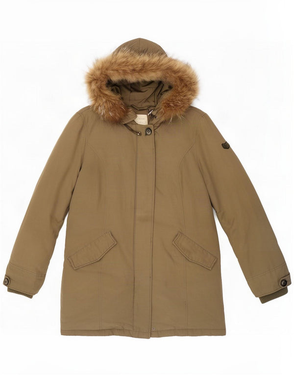Jaqueta Parka feminina acolchoada com capuz Gas UK 14 Médio Cáqui
