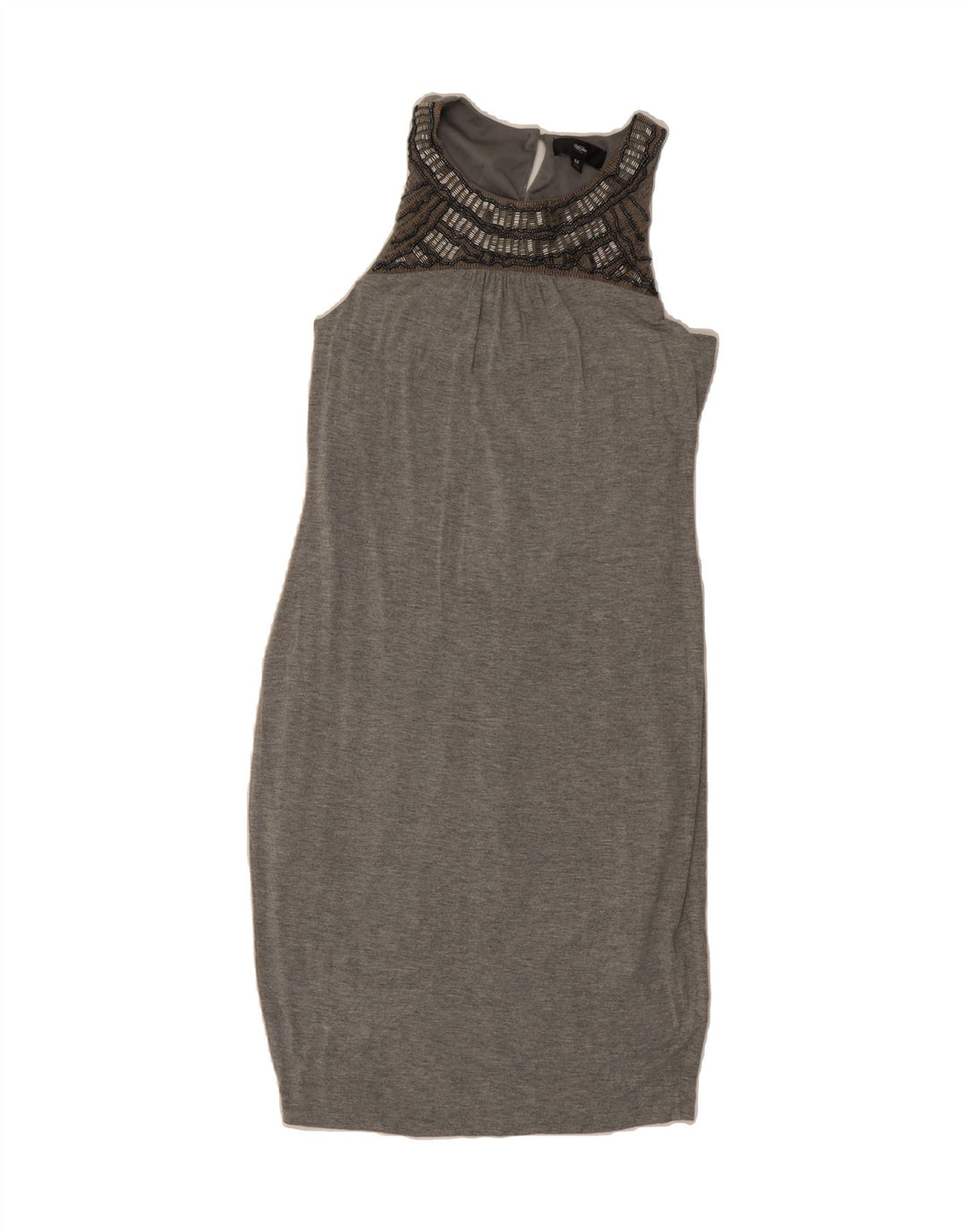 MOSSIMO Womens Sleeveless Sheath Dress US 8 Medium Grey Rayon Vintage Mossimo and Second-Hand Mossimo from Messina Hembry 