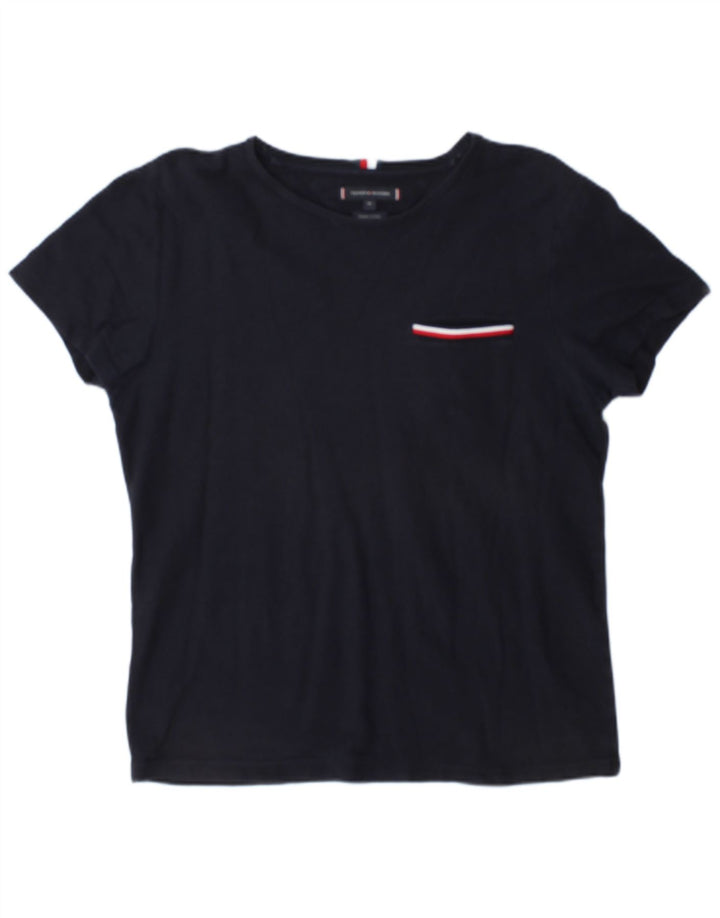 Camiseta masculina Tommy Hilfiger Top médio algodão azul marinho