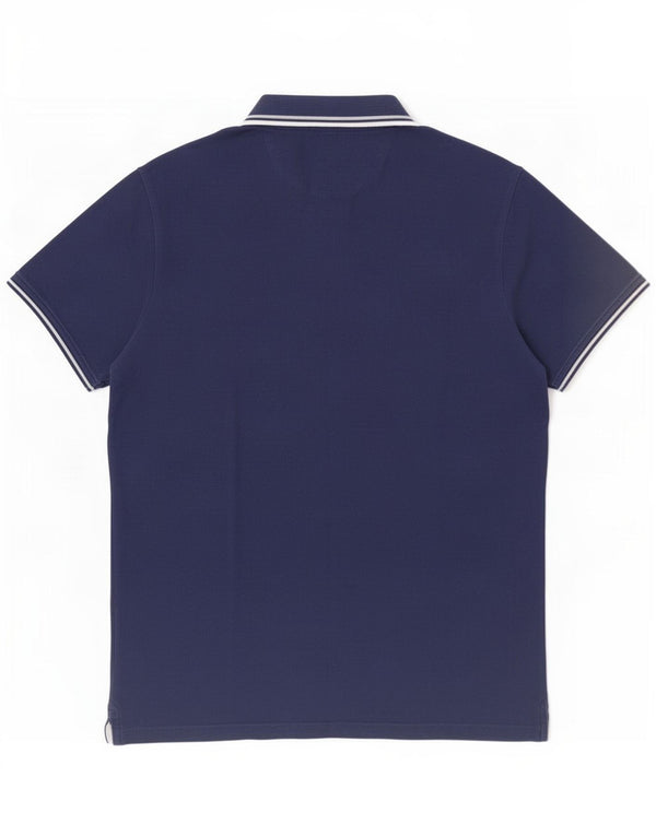 Camisa polo masculina Champion grande listrada azul marinho