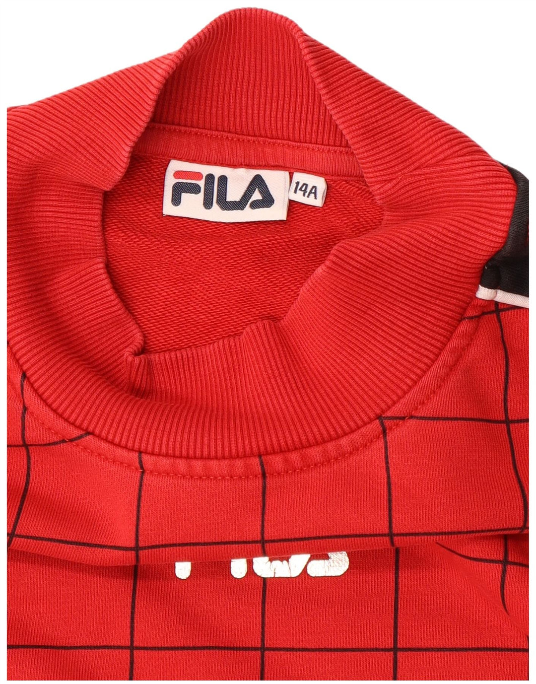 FILA Boys Graphic Sweatshirt Jumper 13-14 Anos Vermelho Colorblock