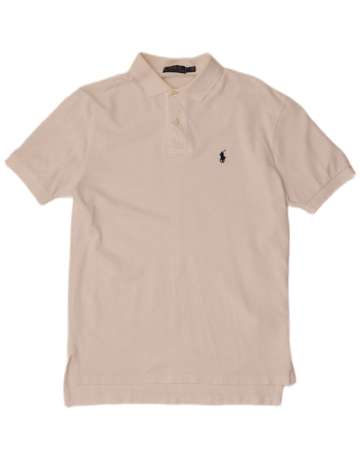 Polo Ralph Lauren Camisa masculina pequena de algodão branco